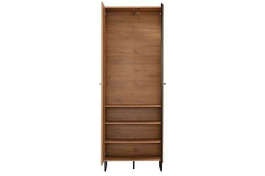 Sorrento Oak Effect Tall Slim 2 Door Wardrobe by Amos Mann Furniture - UK Luxury Furniture